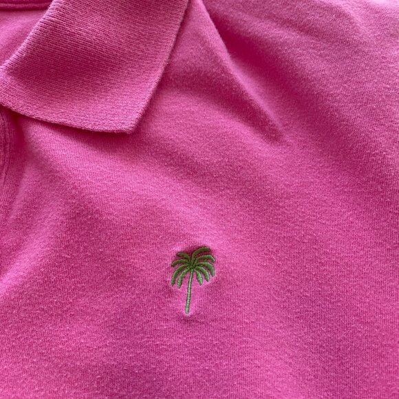 Lilly Pulitzer Deep Pink Soft Cotton Women's Polo M - Picture 2 of 4